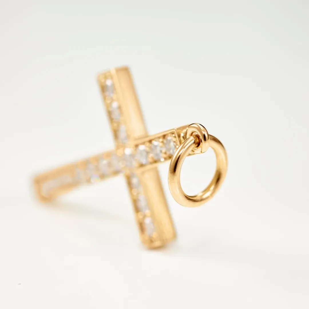 Ole Lynggaard Anhänger | Cross anhänger pavé