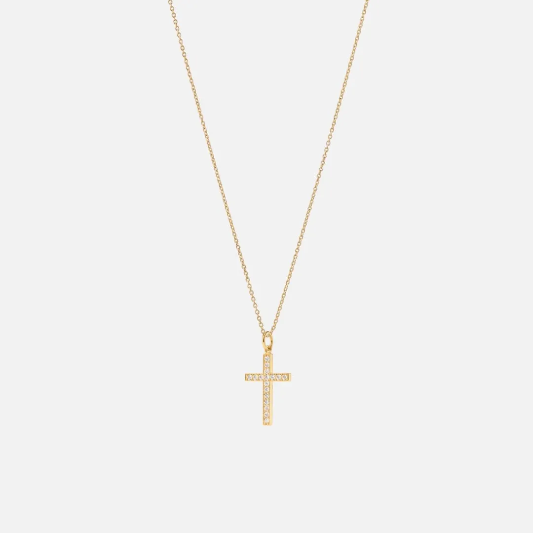 Ole Lynggaard Anhänger | Cross anhänger pavé