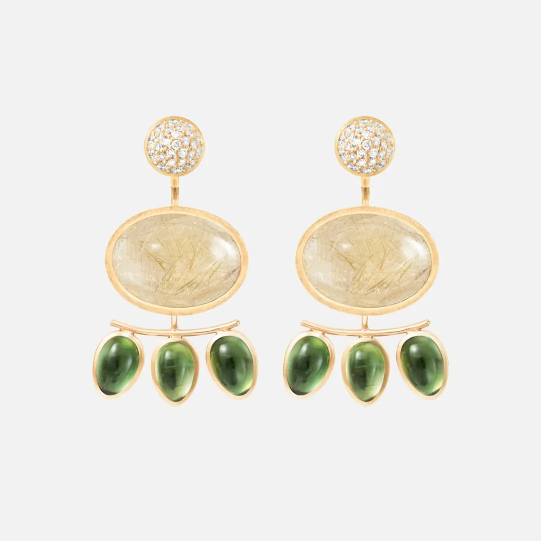 Ole Lynggaard Ohrringpaare | Lotus ohrstecker pavé