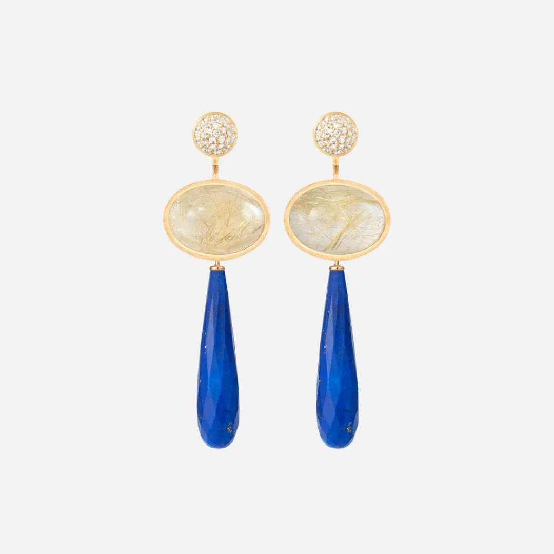 Ole Lynggaard Ohrringpaare | Lotus ohrstecker pavé