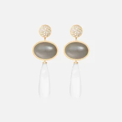 Ole Lynggaard Ohrringpaare | Lotus ohrstecker pavé