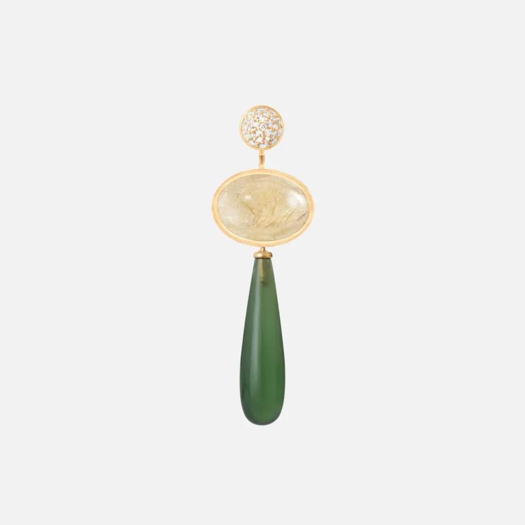 Ole Lynggaard Ohrringpaare | Lotus ohrstecker pavé