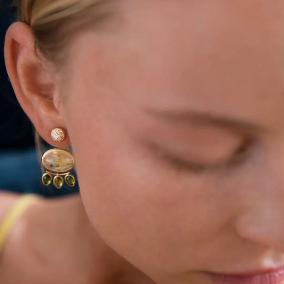 Ole Lynggaard Ohrringpaare | Lotus ohrstecker pavé