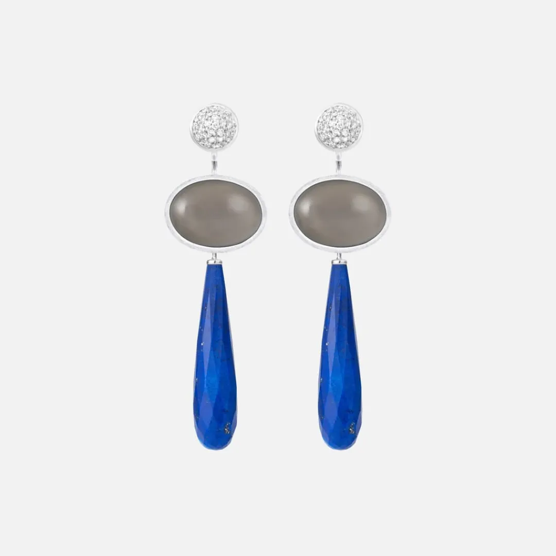 Ole Lynggaard Ohrringpaare | Lotus stud earrings pavé