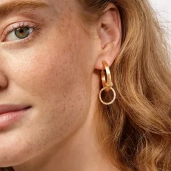 Ole Lynggaard Ohrring Anhänger | Anhänger | Nature earring pendant large pavé