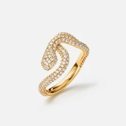 Ole Lynggaard Ringe | Snakes ring pavé klein
