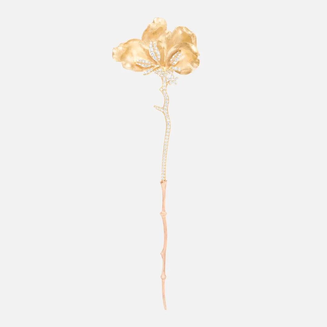 Ole Lynggaard Broschen | Wild Rose brooch medium